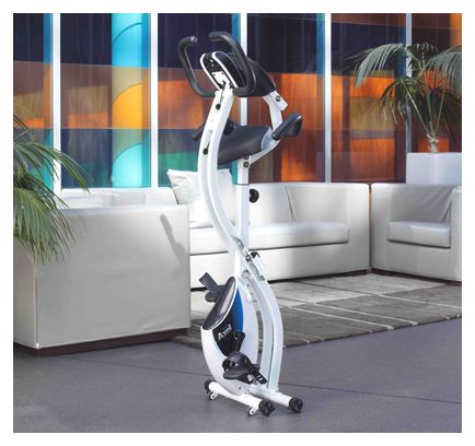 Vélo d'appartement - ION Fitness - cardio pliable - Axel blanc.