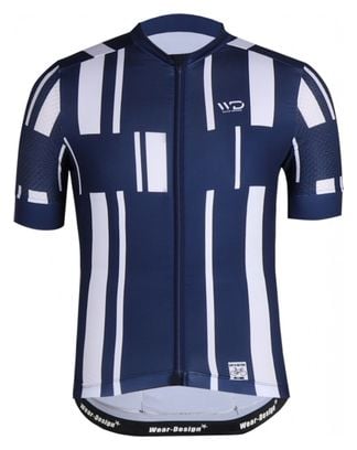 Maillot de cyclisme femme NAVY blanc/noir