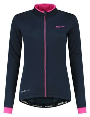 Veste Velo Hiver Rogelli Essential - Femme - Bleu/Rose