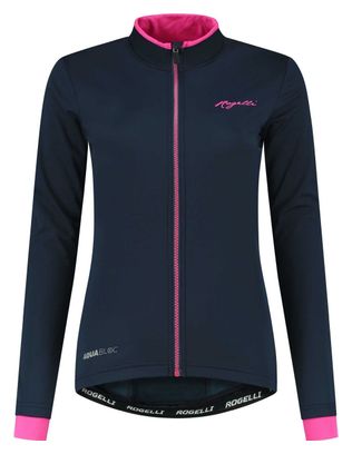 Veste Velo Hiver Rogelli Essential - Femme - Bleu/Rose