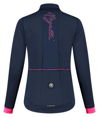 Veste Velo Hiver Rogelli Essential - Femme - Bleu/Rose