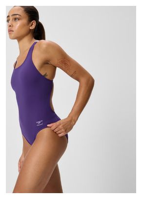 Bañador de una pieza Club Training Powerback para mujer, color violeta