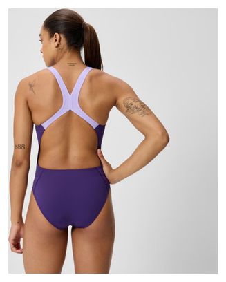 Bañador de una pieza Club Training Powerback para mujer, color violeta