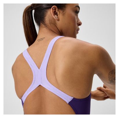 Bañador de una pieza Club Training Powerback para mujer, color violeta