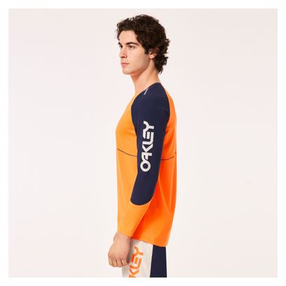 Oakley Maven Scrub Orange/Blue Long Sleeve Jersey