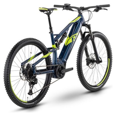 R Raymon FullRay 130E 6.0 Elektrische volledig geveerde MTB Sram SX 12S 630Wh 27,5'' Blauw Groen 2023