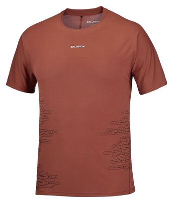 Salomon Sense Aero Graphic Lauf-T-Shirt für Herren, braun