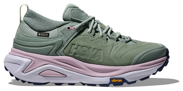 Zapatillas de senderismo Hoka Kaha 3 Low GTX Verde/Rosa Mujer