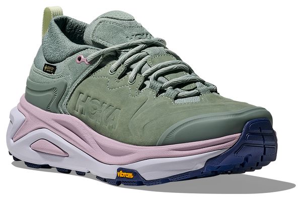 Zapatillas de senderismo Hoka Kaha 3 Low GTX Verde/Rosa Mujer