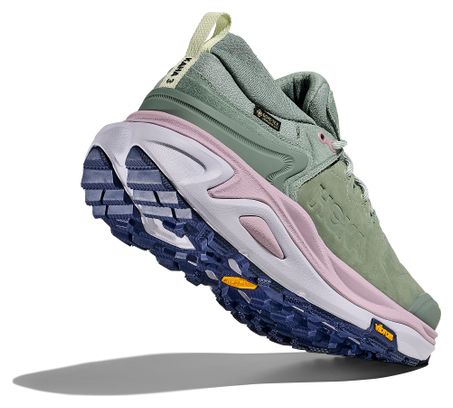 Zapatillas de senderismo Hoka Kaha 3 Low GTX Verde/Rosa Mujer