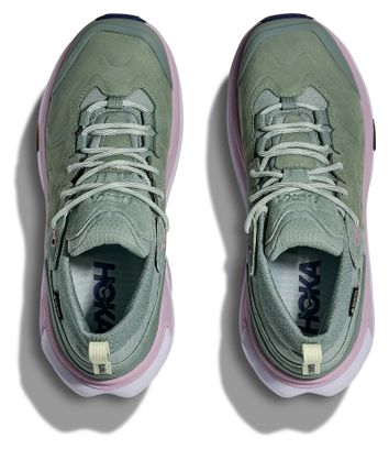 Zapatillas de senderismo Hoka Kaha 3 Low GTX Verde/Rosa Mujer