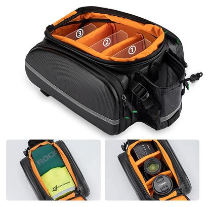 Sacoche de porte-bagages arrière pour vélo  extensible à 35 L