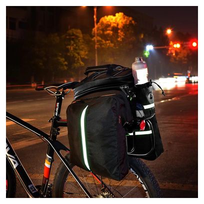 Sacoche de porte-bagages arrière pour vélo  extensible à 35 L