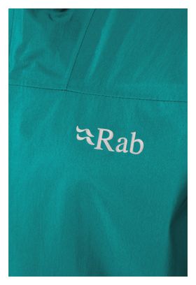 Chaqueta impermeable RAB Meridian para mujer en color turquesa