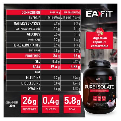 EAFIT Pure Isolate Fruits rouges 750g