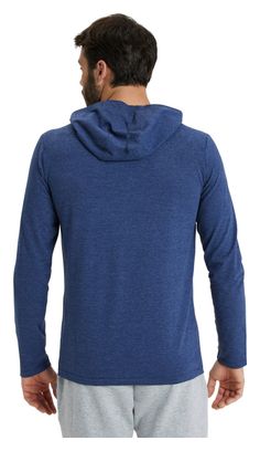 Unisex Arena Team Panel T-Shirt mit Kapuze und langen Ärmeln Blau