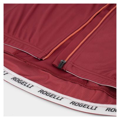 Maillot Manches Courtes Velo Rogelli Essential - Femme - Bordeaux/Corail
