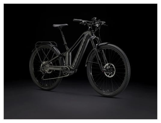 VTT Électrique Tout-Suspendu Trek Powerfly FS 4 EQ Shimano Deore 10V 625 Wh 27.5'' Gris Foncé / Noir Gén 3