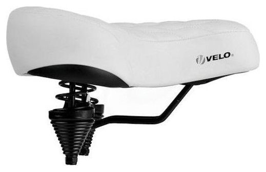 Selle de vélo Selle Confort Dames/Gens - Mousse Unisexe Blanc