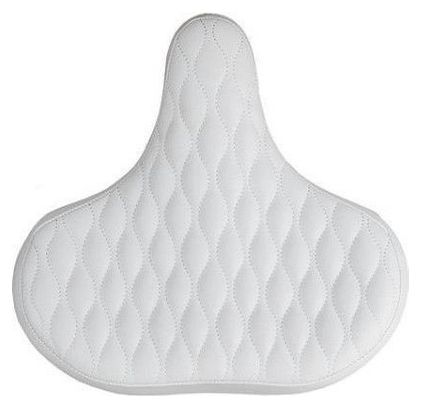 Selle de vélo Selle Confort Dames/Gens - Mousse Unisexe Blanc