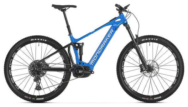 VTT Électrique Tout-Suspendu Mondraker Chaser R Sram GX/SX Eagle 12V 750 Wh 29'' Bleu Carrera Noir 2024