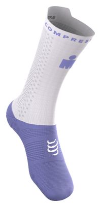 Calzini Compressport Pro Racing V4.0 Bike Ironman 2026 Bianco/Blu