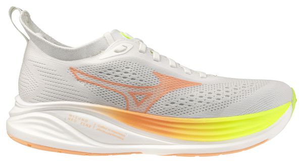 Mizuno Neo Zen 2 Laufschuhe für Damen, Weiß/Koralle/Gelb