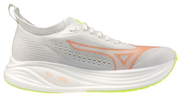Mizuno Neo Zen 2 Laufschuhe für Damen, Weiß/Koralle/Gelb