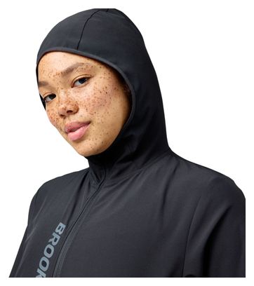 Chaqueta cortavientos Brooks Canopy negra para mujer