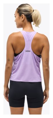 Camiseta de tirantes Hoka Race Day Violeta para mujer