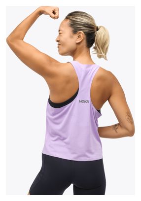 Camiseta de tirantes Hoka Race Day Violeta para mujer