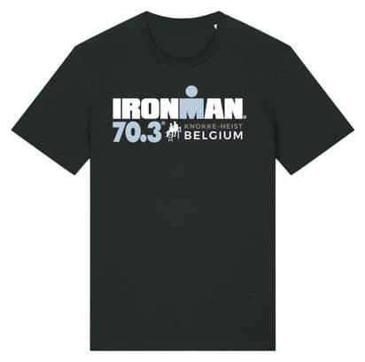 Ironman 70.3 België Zwart Heren Kort Mouw T-shirt