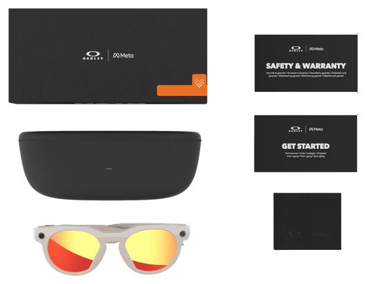 Lunettes IA Oakley Meta HSTN - Warm Grey / Prizm Ruby / Ref : OW8002-0451
