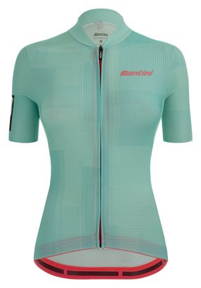 Santini Delta Kinetic Damen Kurzarmtrikot Türkisblau