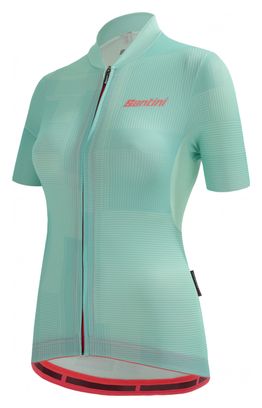 Santini Delta Kinetic Damen Kurzarmtrikot Türkisblau