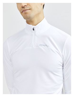 Maillot Manches Longues Col 1/2 Zip Craft Core Gain Blanc Homme
