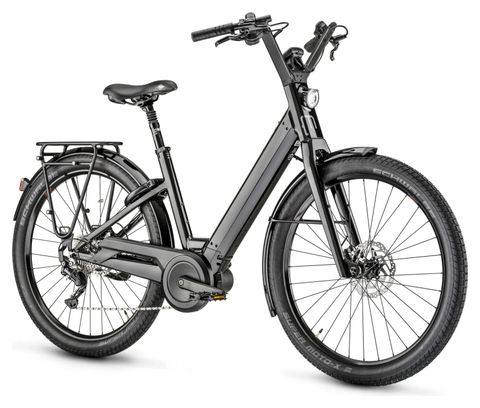 Vélo de Ville Électrique Moustache Lundi 27.3 Smart System Shimano Deore 10V 27.5'' 500 Wh Noir