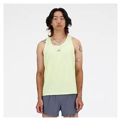 New Balance Racing London Edition Tank Top Geel Heren