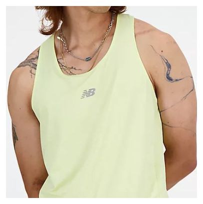 New Balance Racing London Edition Tank Top Geel Heren