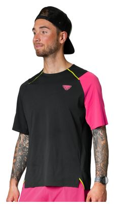 Dynafit DNA Trail-T-Shirt für Herren, Schwarz/Rosa