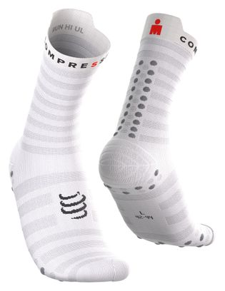 Calzini Compressport Pro Racing V4.0 Ultralight Run High Ironman 2026 Bianco