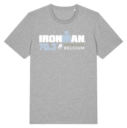 Camiseta de manga corta Ironman 70.3 Bélgica gris para hombre
