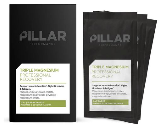 Pillar Triple Magnesium Recovery Drink Travel Pack - Ananas/Cocco - 15 x 5g