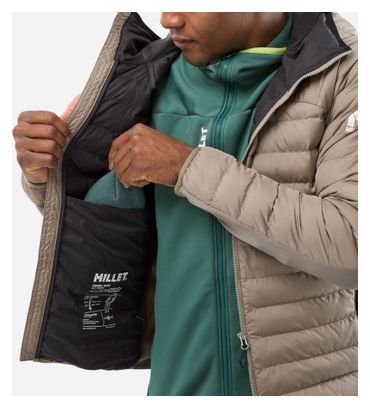 Doudoune à Capuche Millet Fitz Roy Warm Hoodie Beige Homme