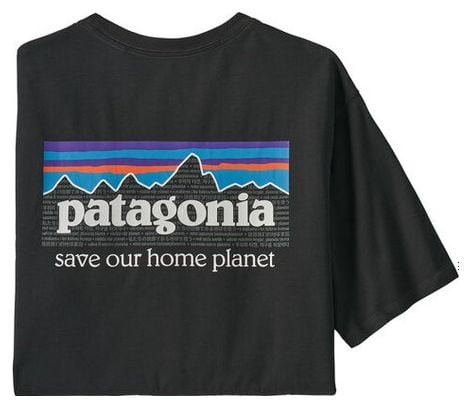 Camiseta Patagonia P 6 Mission Organic Negra para Hombre
