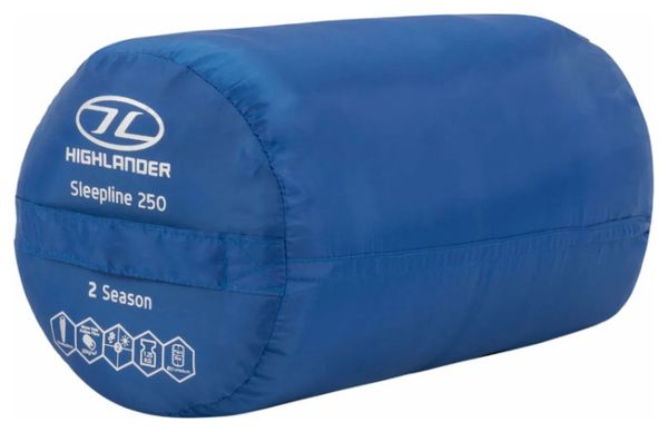 Couverture de sac de couchage Highlander modèle Sleepline 250 5°C-Bleu