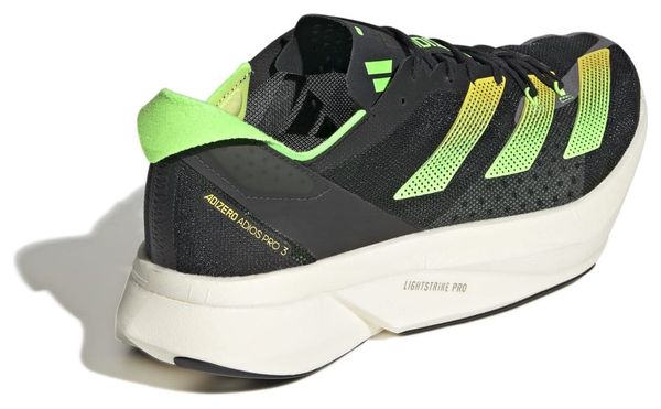 Chaussures Running adidas adizero Adios Pro 3 Noir Vert Jaune Unisex