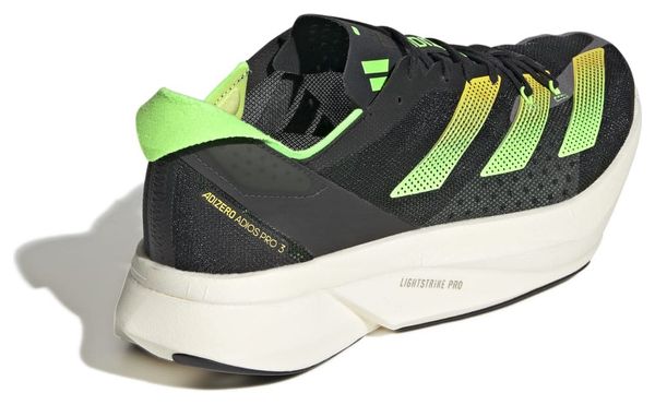 adidas running adizero Adios Pro 3 Shoes Black Green Yellow Unisex