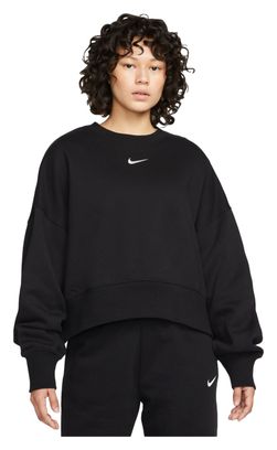 Nike Sportswear Phoenix Fleece Sweatshirt met lange mouwen voor dames Zwart