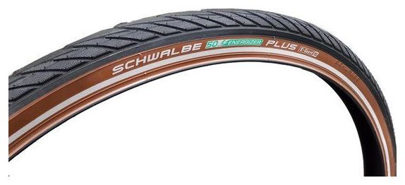 SCHWALBE Pneu Extérieur Energizer Plus 28 X 1.75 Noir/Café Réflexion